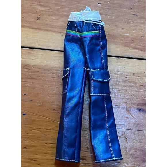 Barbie Modern Model Blue Leather Pants w/ pockets & drawstring. Shimmery! - Picture 1 of 4